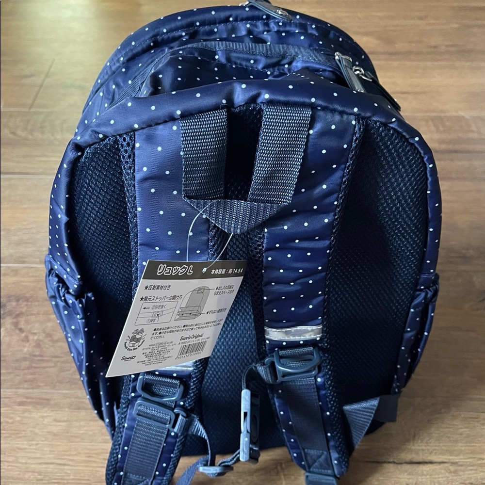 HELLO KITTY-Imported (NWT) Large Nylon Polka Dot Backpack - Picture 11 of 16